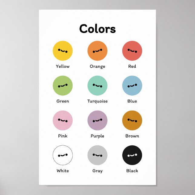 Póster Aprender colores (Frente)