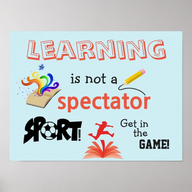 Póster Aprender. ... ... ¡Entra en el juego! Poster en au (Frente)