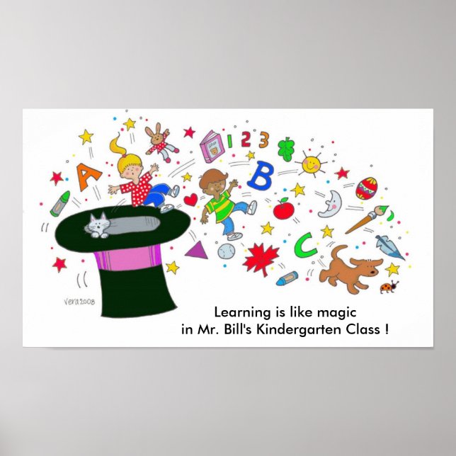 Póster Aprender es como la magia de Vera Trembach (Frente)