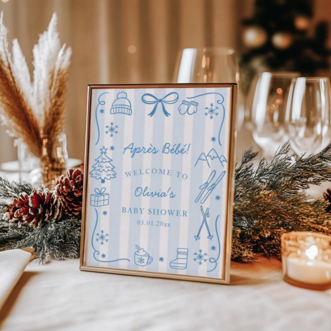 Póster Après Bébé Winter Baby Shower Welcome (Subido por el creador)