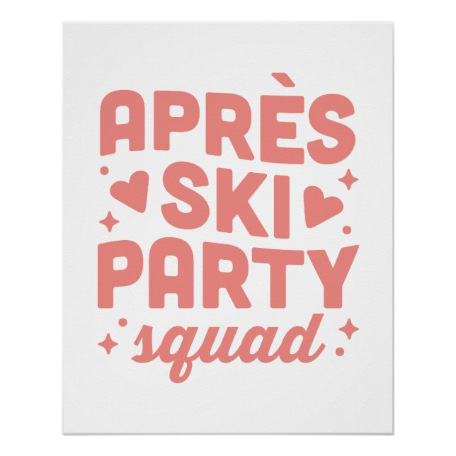Póster Apres ski party girls squad pink aesthetic (Anverso)