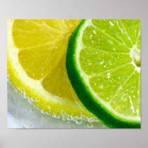 Póster Apretón de la fruta cítrica