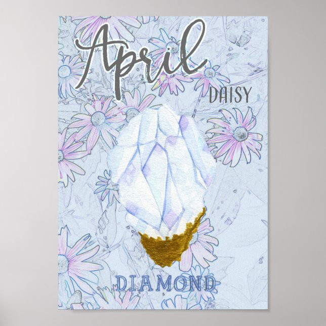 Póster April Daisy y Diamond Birday (Frente)