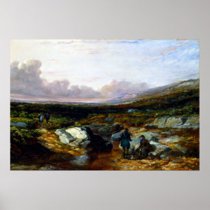 Póster Aprovechamiento de ciervos en Escocia Preparándose