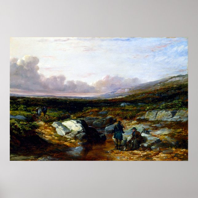 Póster Aprovechamiento de ciervos en Escocia Preparándose (Frente)