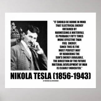 Póster Aprovechar la cita de Energy Tesla de un sol de ca