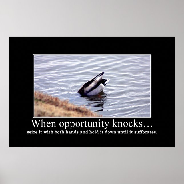 Póster Aprovechar la oportunidad con ambas manos [XL] (Frente)
