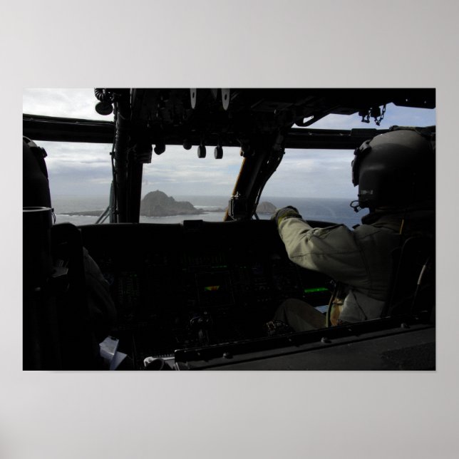 Póster Aproximación de tripulaciones aéreas a la isla de  (Frente)