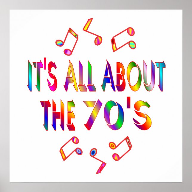 Póster Aproximadamente los años 70 (Frente)
