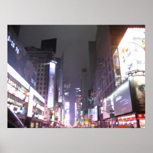 Póster Aproximándose a Times Square, Nueva York