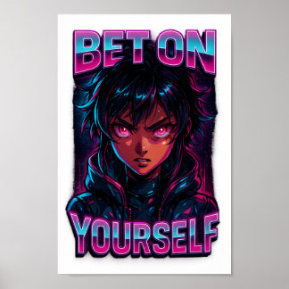 Póster Apuesta por ti mismo Cyberpunk Anime PNG - Transpa