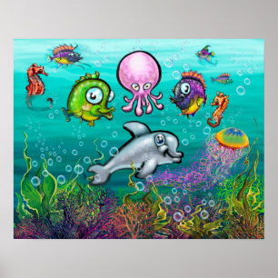 Póster Aqua Babies Poster