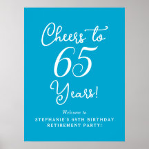 Aqua Blue Cheers a 65 años de Rótulo de Fiesta de 