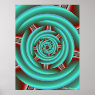 Póster Aqua con la espiral de los Prongs Rojos