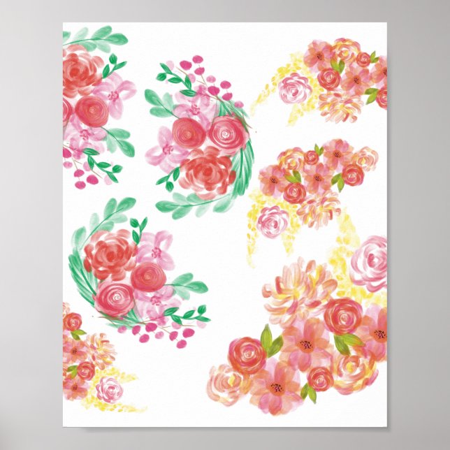 Póster Aqua flor (Frente)