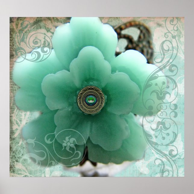 Póster Aqua Sakura (Frente)