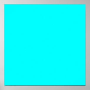 Póster Aqua (solid color)