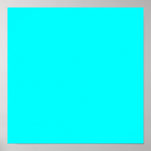 Póster Aqua (solid color) (Frente)