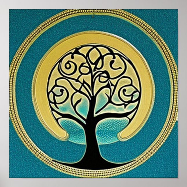 Póster Aqua Tree of Life Poster (Frente)