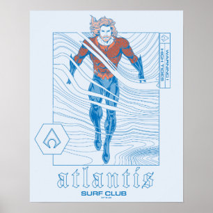 Póster Aquaman - Atlantis Surf Club