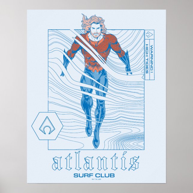 Póster Aquaman - Atlantis Surf Club (Frente)