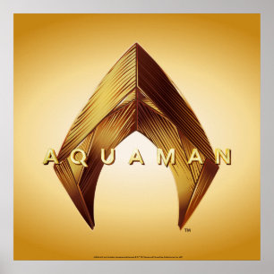 Póster Aquaman   Golden Aquaman Logo