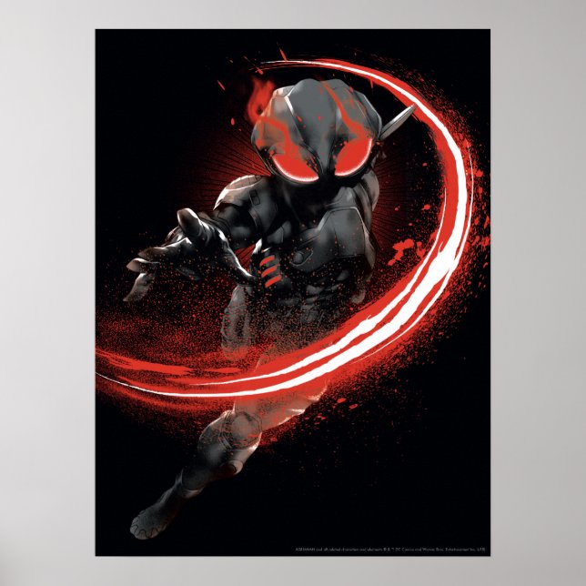 Póster Aquaman | Gráfica Black Manta Red Swipe (Frente)