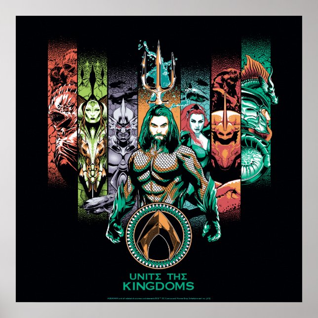 Póster Aquaman | Gráfico "Unite The Kingdoms" Atlanteans (Frente)