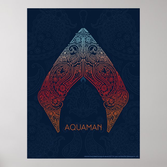 Póster Aquaman | Logo de Paisley Aquaman (Frente)