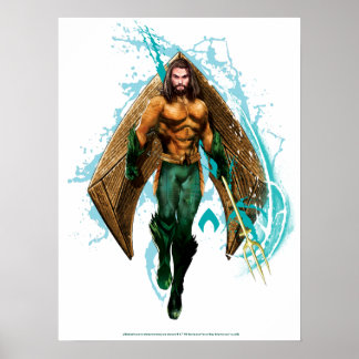 Póster Aquaman | Logo De Prince Orin Con Aquaman