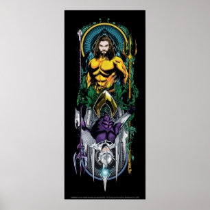 Póster Aquaman   Panel Art Nouveau reversible Orin & Orm