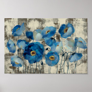 Póster Aquamarine Floral
