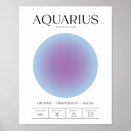 Póster Aquarius Blue Aura Poster