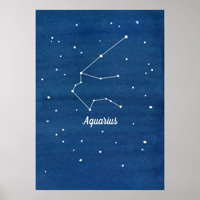 Póster Aquarius Constellation Stars Sky (Frente)