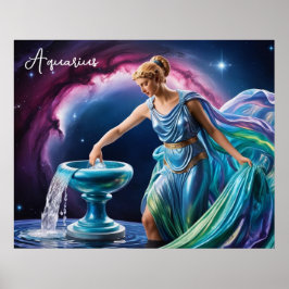 Póster Aquarius, la diosa del portador de agua
