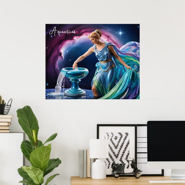 Póster Aquarius, la diosa del portador de agua (Oficina en casa)