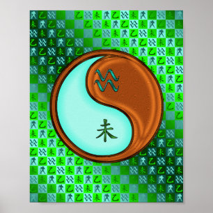 Póster Aquarius & Wood Goat