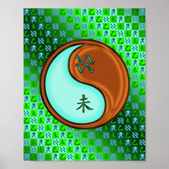 Póster Aquarius & Wood Goat (Frente)