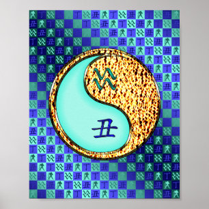 Póster Aquarius y Fire Ox