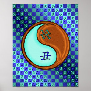 Póster Aquarius y Wood Ox