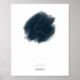 Póster Aquarius Zodiac
