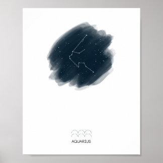 Póster Aquarius Zodiac