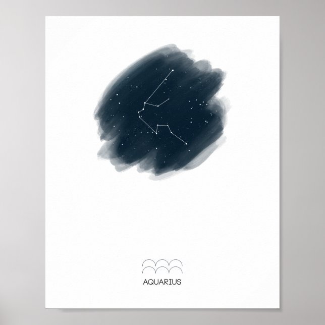 Póster Aquarius Zodiac (Frente)