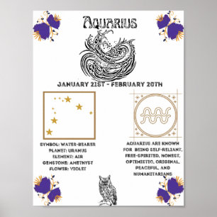 Póster Aquarius Zodiac Poster
