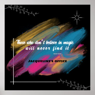 Póster Aquellos que no creen en la magia - texto editable