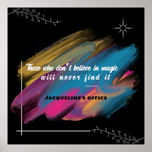 Póster Aquellos que no creen en la magia - texto editable (Frente)