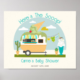 Póster Aquí está el Baby Shower del chico de la caravana 