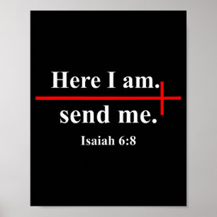 Póster Aquí estoy envíame Isaías 6_8 Cruz Cristiana Bibli