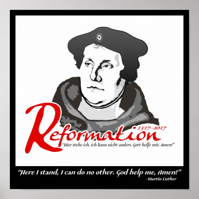 Póster Aquí estoy Martin Luther Reformation 500 Poster (Frente)