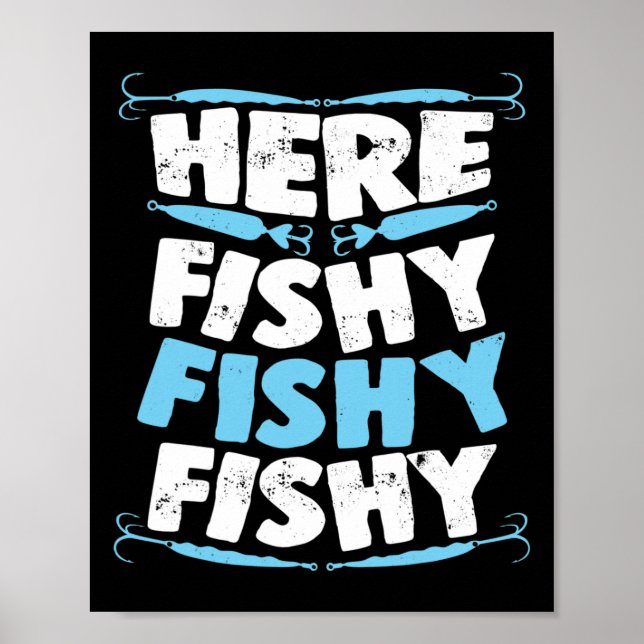 Póster Aquí Fishy Fishy Fishy Fishy T Shirt Men Women Chi (Frente)